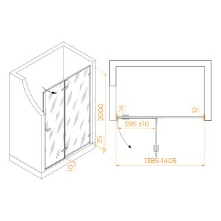 Душевая дверь RGW SV-004 353200414-11 140см хром